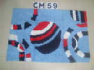 Cotton chennile yarn bath mat