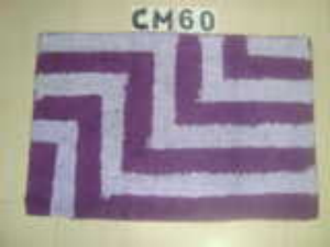 Cotton chennile yarn bath mat